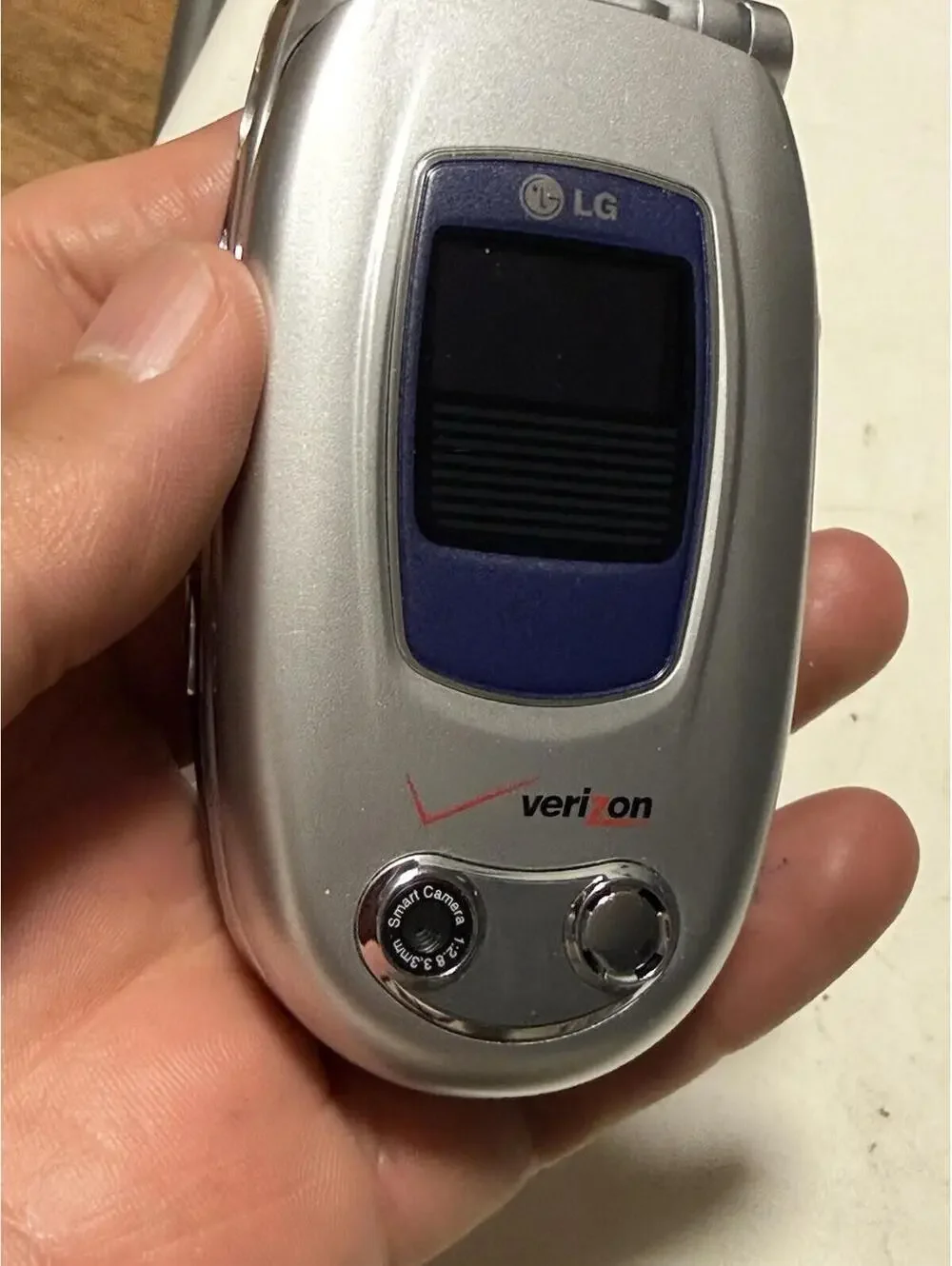 LG VX6000 - Silver and Blue ( Verizon ) Very Rare Cellular Flip Phone - Untested